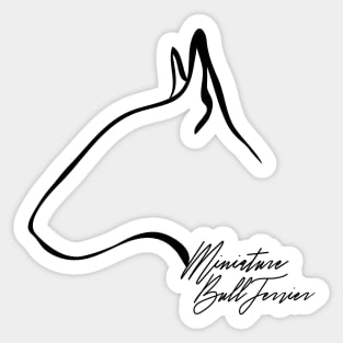 Proud Miniature Bull Terrier profile dog lover gift Sticker